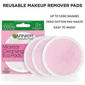 NEW Garnier SkinActive Micellar Reusable Makeup Remover Microfiber Pads